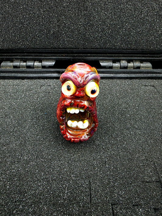 Scoby Glass Screaming Sculpted Pendant