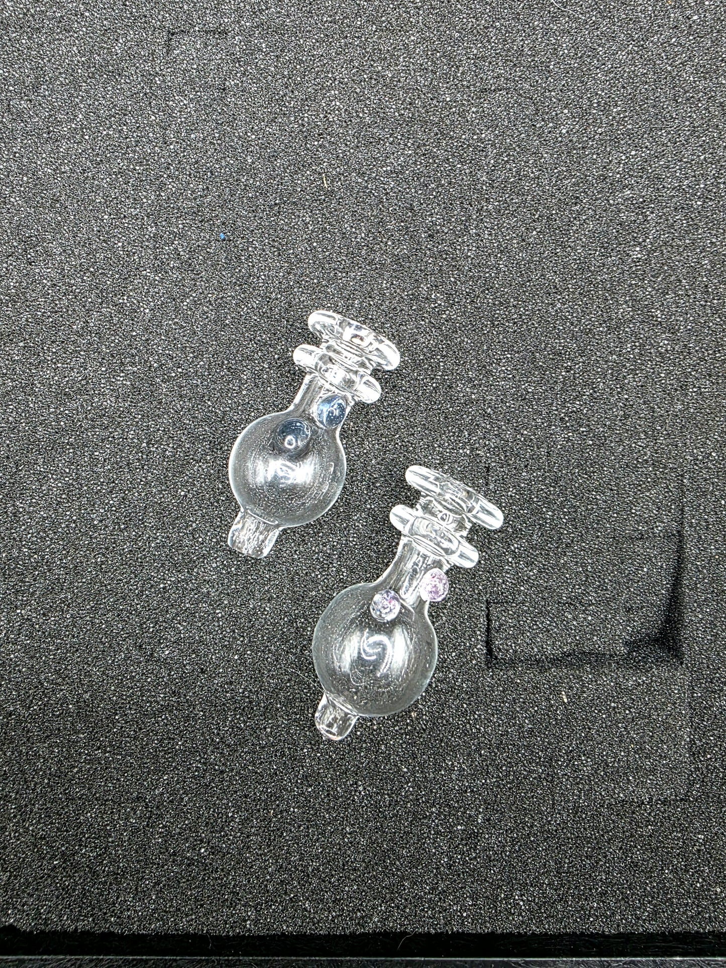 Fistpickle Glass Clear Carbcap w/ Color Dots