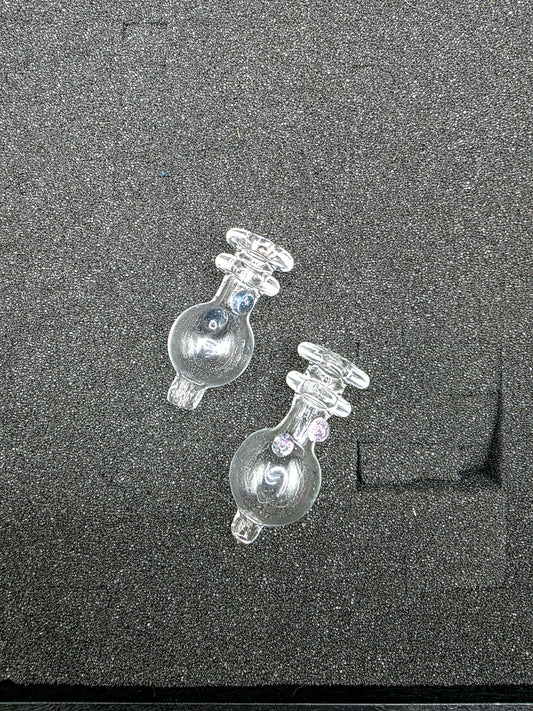 Fistpickle Glass Clear Carbcap w/ Color Dots